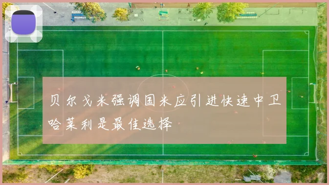 贝尔戈米强调国米应引进快速中卫哈莱利是最佳选择